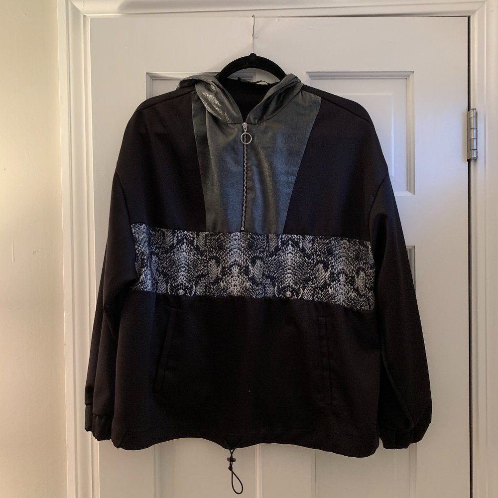 Zara Basics Half-Zip Windbreaker Size M